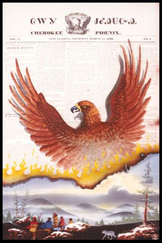 The Phoenix rises from the ashes to start another long life; like the Cherokee Nation that arose from the ashes of the Trail of Tears, to rebuild a new and great nation in Indian Territory.